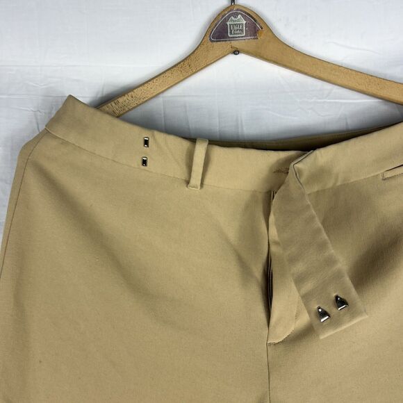DOCKERS Metro Women's Khaki Dress Pants SZ 12 M Stretch Waist Cuffed - Picture 4 of 9